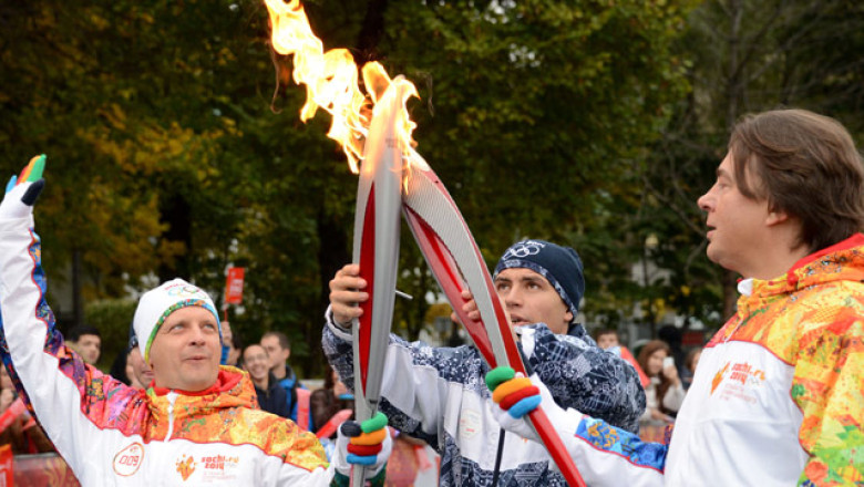 Flacara olimpica a ajuns in Extremul Orient rus Imagine
