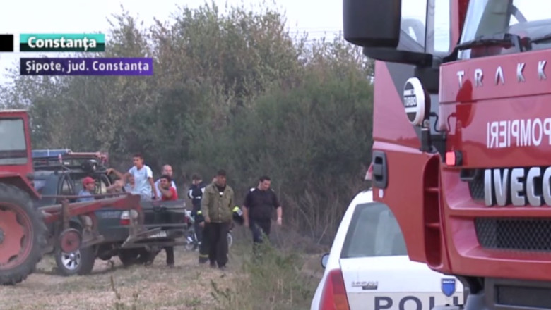 Foc la frontiera. Aproape un hectar si jumatate de vegetatie a ars langa Sipote Imagine