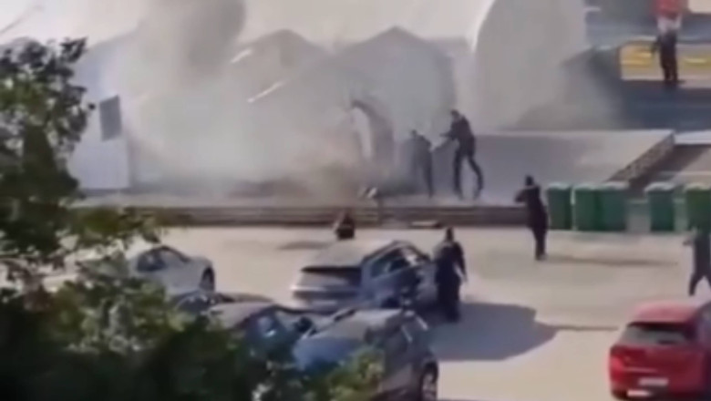 Focuri de arma in fata Parlamentului din Serbia: un ranit si un barbat retinut Imagine