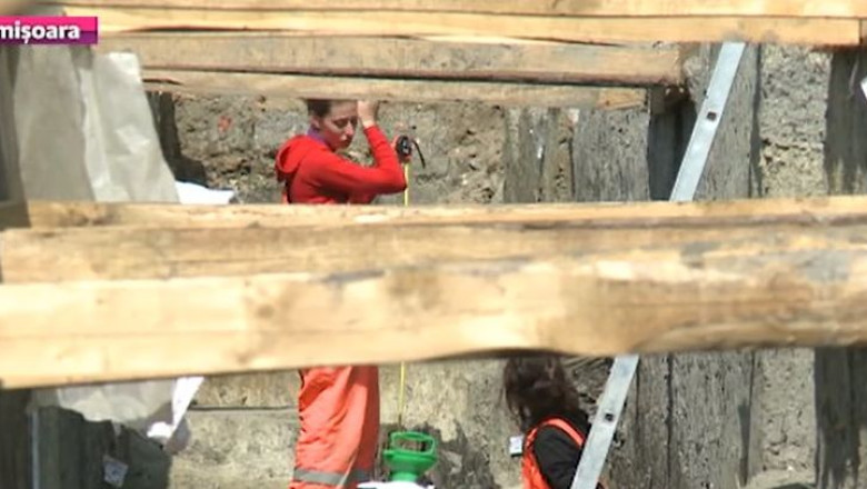 Fortificatie otomana, dezgropata in centrul Timisoarei Imagine