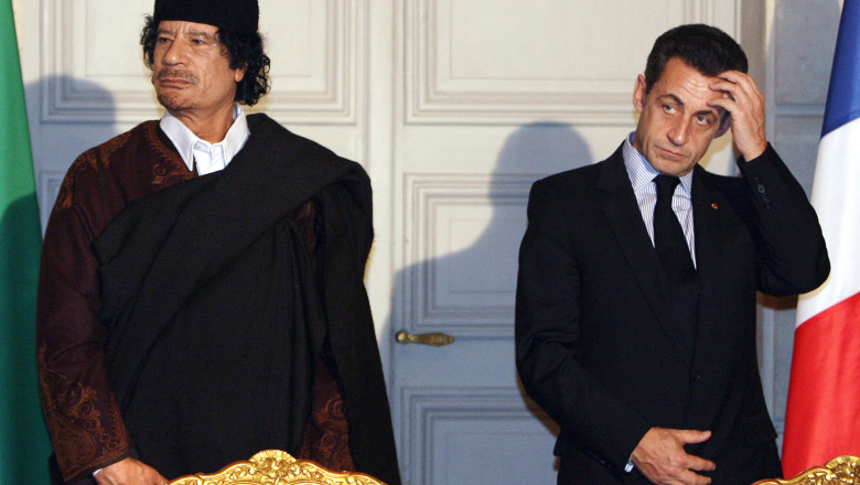 Fostul presedinte francez Sarkozy, pus sub acuzare in legatura cu finantarea din Libia a campaniei electorale din 2007 Imagine
