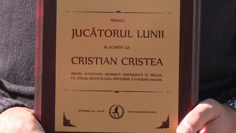FOTBAL. Cristea, jucatorul lunii septembrie Imagine