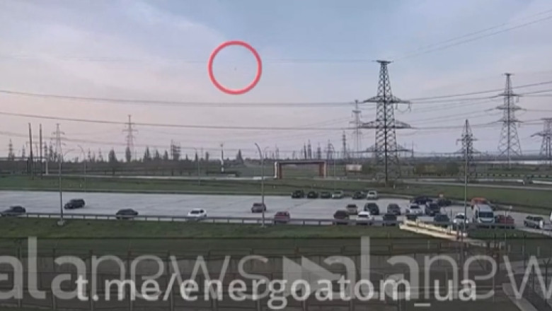 FOTO&VIDEO. Racheta ruseasca, aproape sa loveasca o centrala nucleara din sudul Ucrainei Imagine