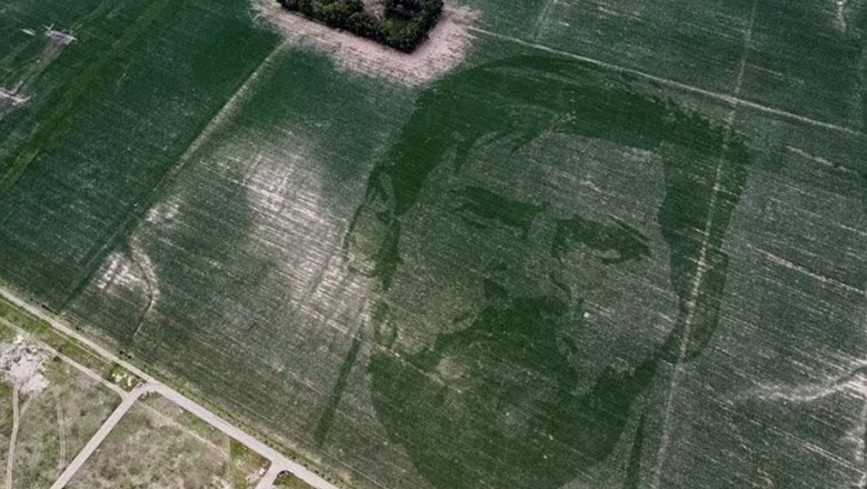 FOTO Chipul lui Messi, vizibil din satelit, intr-un lan de porumb Imagine