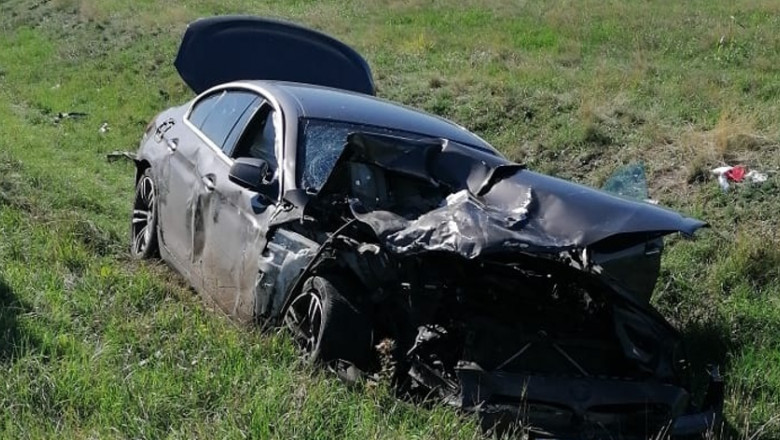 FOTO. Doua persoane au murit si un minor de 11 ani a fost ranit grav, intr-un accident in Buzau. Copilul, preluat de un elicopter SMURD Imagine