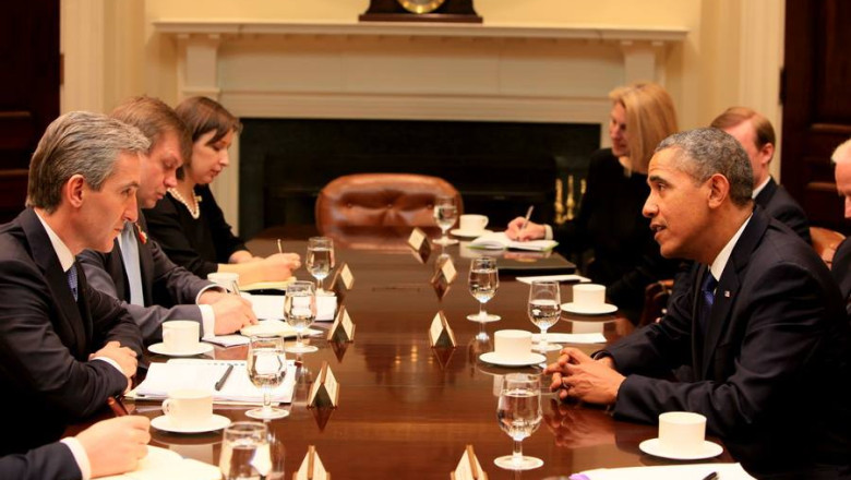 FOTO. Intalnire neasteptata Obama-Leanca, la Casa Alba. Cum o intepreteaza Emil Hurezeanu Imagine