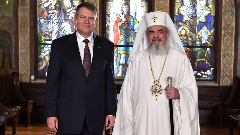 FOTO. Klaus Iohannis, vizita de trei ore la Patriarhul Daniel Imagine