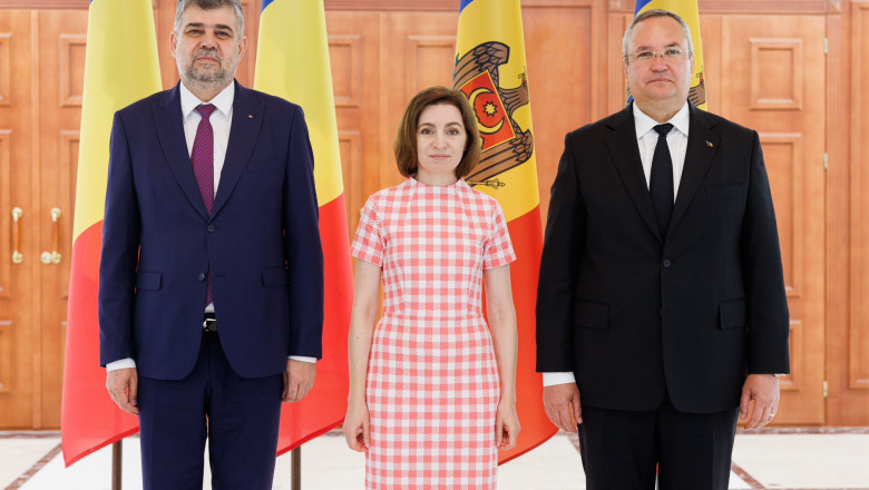 FOTO: Maia Sandu i-a primit pe Marcel Ciolacu si Nicolae Ciuca in Republica Moldova Imagine