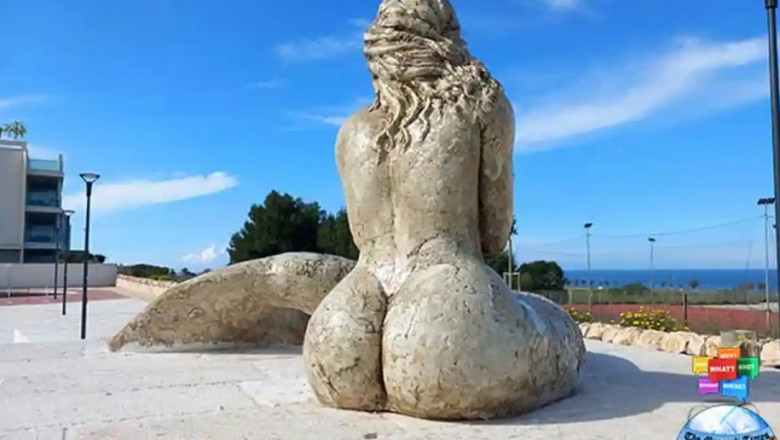 FOTO Scandal in Italia provocat de statuia unei sirene „prea provocatoare”: „Este un tribut adus femeilor cu forme” Imagine