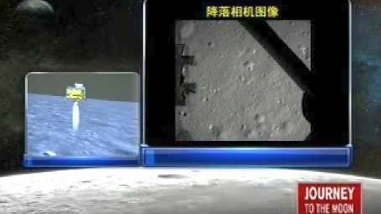 FOTO VIDEO China a ajuns pe Luna: Sonda Chang'e-3 si vehiculul de explorare „Iepurele de jad” au aselenizat Imagine