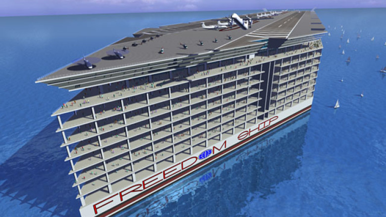 FOTO VIDEO. Orasul plutitor, un proiect de 10 miliarde de dolari Imagine