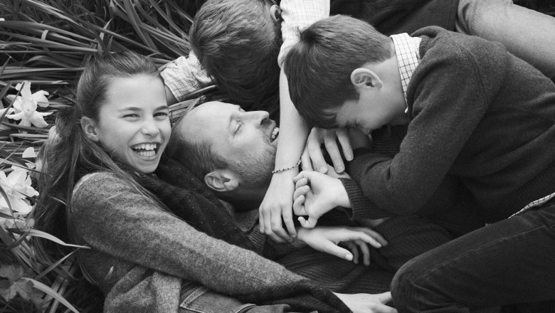 Fotografii de familie cu printul Wiliam si copiii sai, publicate de Ziua Tatalui. Regele Charles, imagine rara cu tatal sau FOTO Imagine