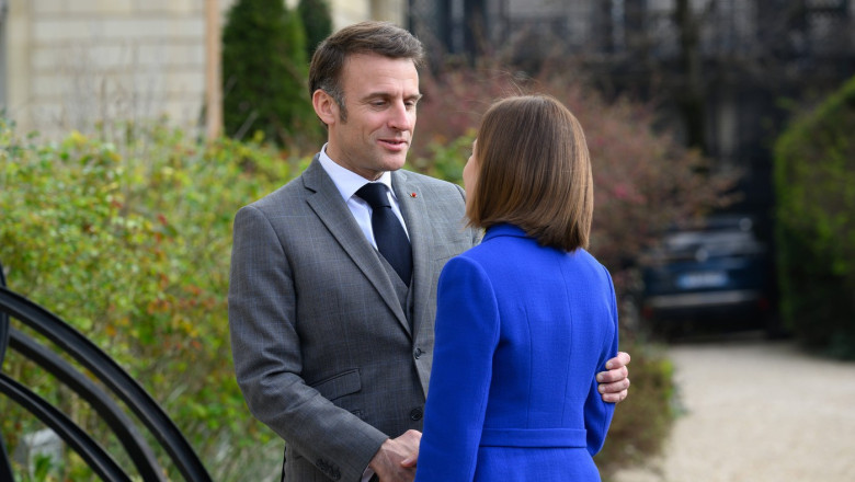 Franta afirma ca sprijina „neclintit” Republica Moldova. Macron si Maia Sandu s-au intalnit la Paris Imagine