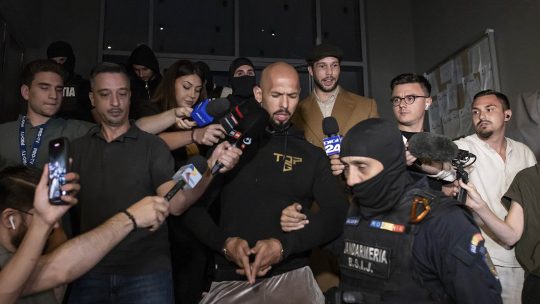 Fratii Tate au fost retinuti pentru noi acuzatii, dupa 6 ore de audieri la DIICOT Imagine