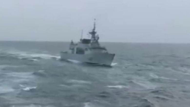 Fregata supravegheata de rusi revine in Portul Constanta Imagine