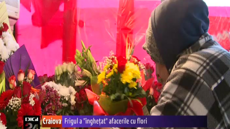 Frigul a "inghetat" afacerile cu flori in Craiova Imagine