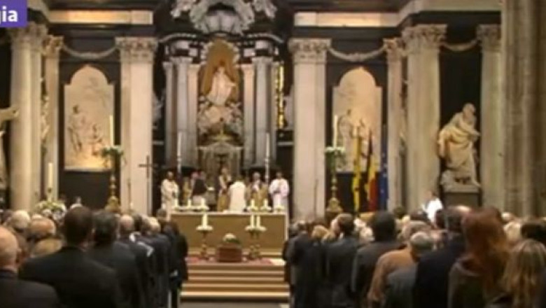 Funeralii de stat pentru Wilfried Martens. Presedintele Traian Basescu ia parte la ceremonia din Belgia Imagine