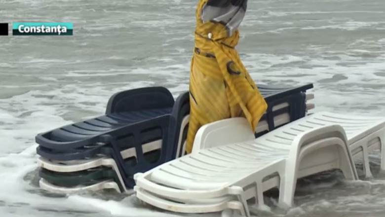 Furtuna pe litoral. Vijelia si ploile au facut ravagii pe malul marii Imagine