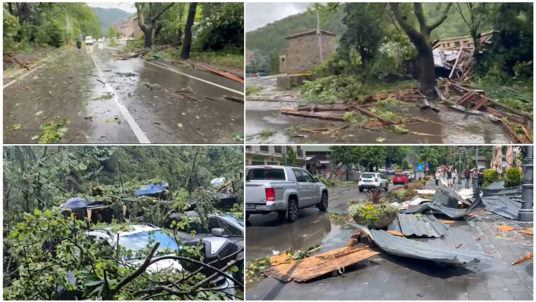 Furtuna puternica in Sinaia: 16 persoane ranite, pagube la monumente istorice si la CFR/ Probleme in Timis si Arges Imagine
