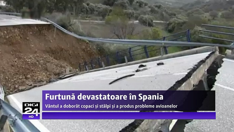 Furtuna Stephanie loveste Spania. Valuri de 9 metri inaltime si vant devastator Imagine