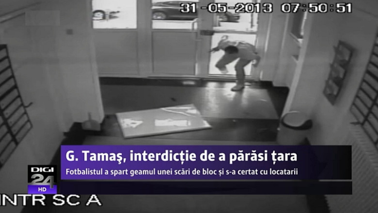 Gabriel Tamas nu poate parasi tara timp de 30 de zile, dupa ce a spart usa unei scari de bloc Imagine