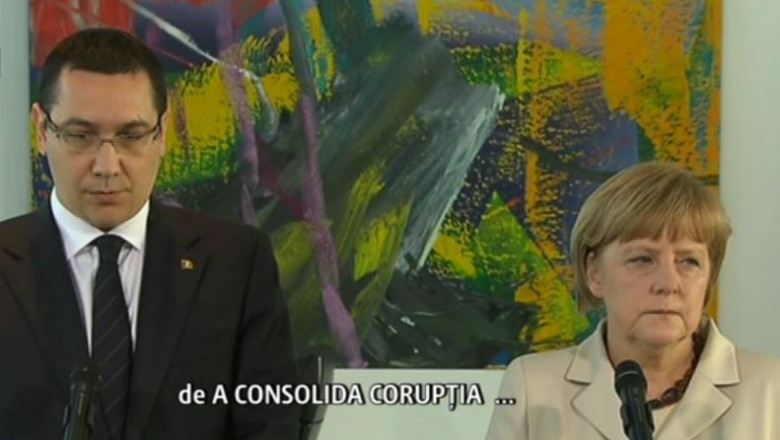 GAFA. Translatorul conferintei dintre V.Ponta si A.Merkel a vorbit de consolidarea coruptiei Imagine