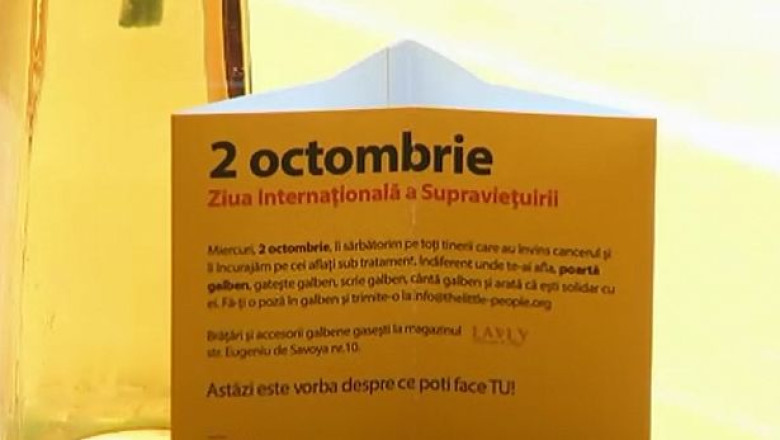 Galben, culoarea solidaritatii cu copiii care au invins sau inca lupta cu cancerul Imagine