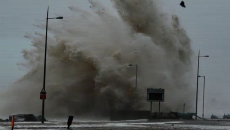 GALERIE FOTO. Furtuna violenta in nordul Europei, cu rafale de vant de pana la 224 de km/ora Imagine