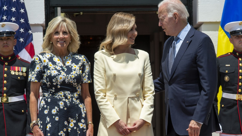 GALERIE FOTO Olena Zelenska a fost primita la Casa Alba. Jill Biden i-a promis sprijin pentru femeile si copiii din Ucraina Imagine
