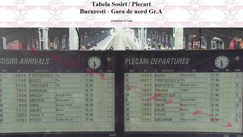 Gara de Nord are pagina de Facebook, iar sosirile si plecarile pot fi vazute in timp real pe internet Imagine