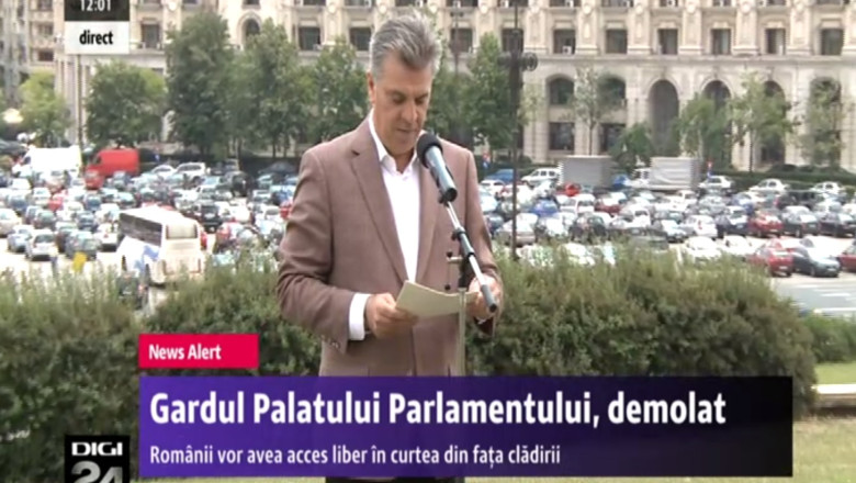Gardul Palatului Parlamentului va fi demolat. Romanii vor avea acces la esplanada din fata cladirii Imagine