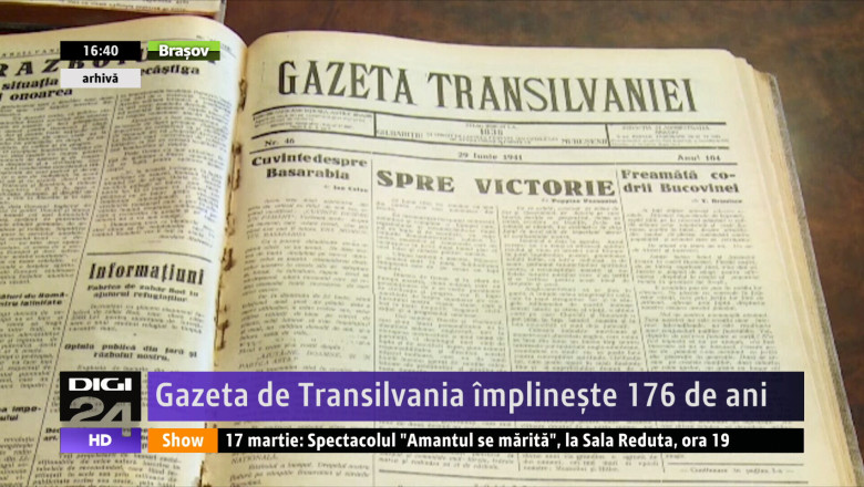 Gazeta de Transilvania a implinit 176 de ani Imagine