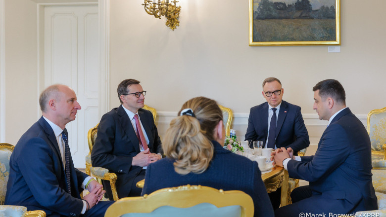 George Simion s-a intalnit cu presedintele Poloniei, Andrzej Duda Imagine