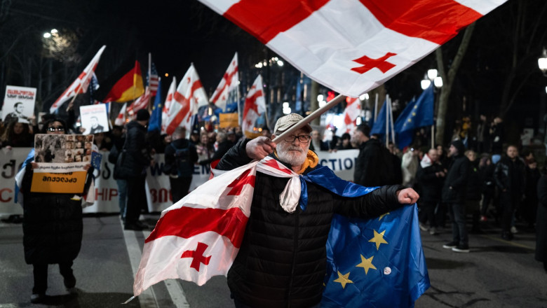 Georgia inchide centrul de informare despre UE si NATO din Tbilisi, pe fondul tensiunilor cu Occidentul Imagine