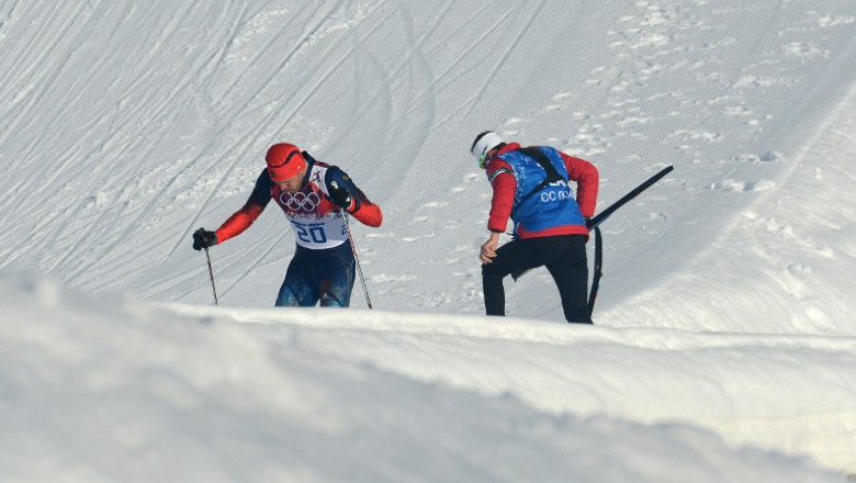 Gest superb la Soci. Un canadian a sarit in ajutorul unui rus ramas fara un schi Imagine