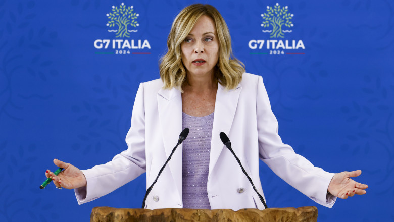 Giorgia Meloni spune ca statele UE nu se vor implica direct in imprumutul G7 pentru Ucraina finantat din activele rusesti inghetate Imagine