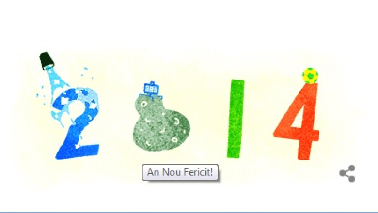 Google le ureaza utilizatorilor sai un "An Nou Fericit!" Imagine
