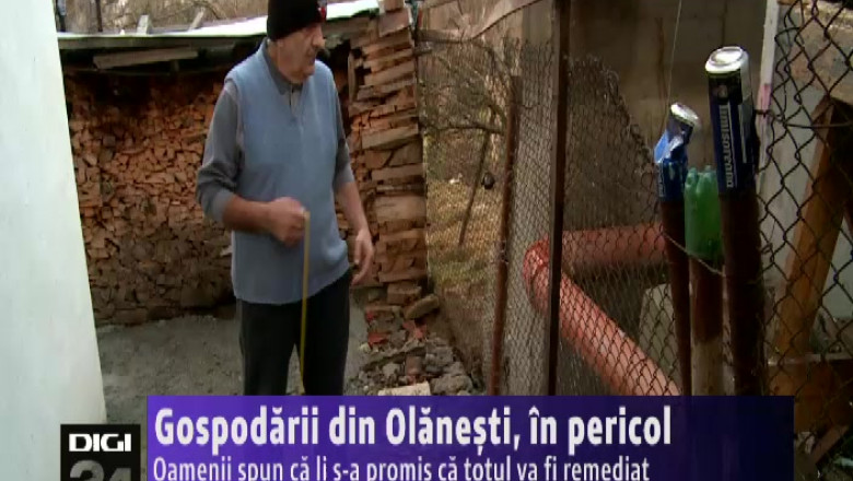 Gospodarii din Olanesti, in pericol. Oamenii spun ca li s-a promis ca totul va fi remediat Imagine
