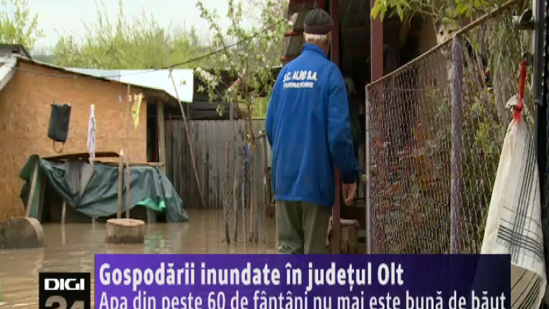 Gospodarii inundate in judetul Olt. Apa din peste 60 de fantani nu mai este buna de baut Imagine