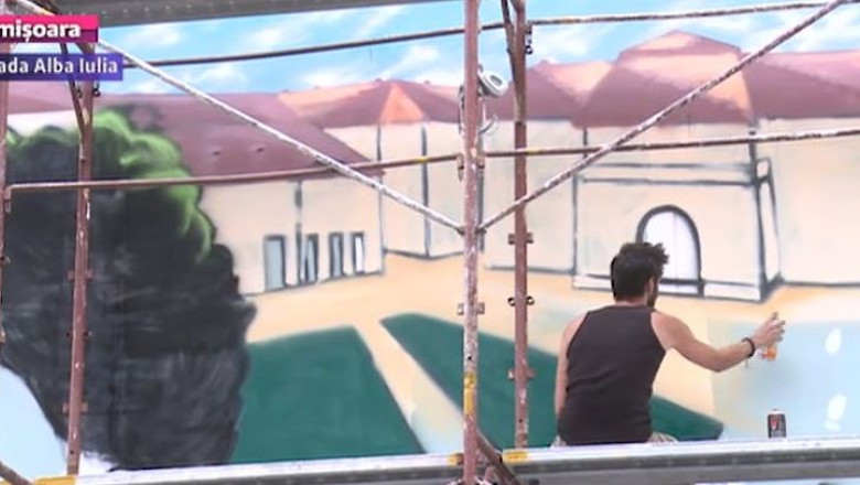 Graffiti 3D, de dimensiuni uriase, in centrul Timisoarei Imagine