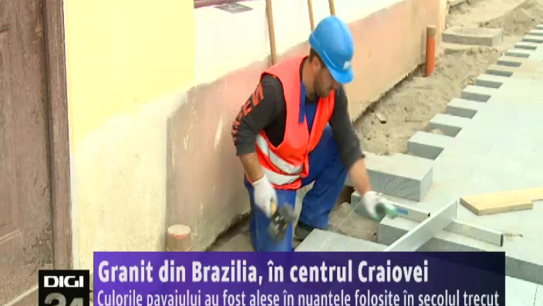 Granit din Brazilia, in centrul Craiovei   Imagine