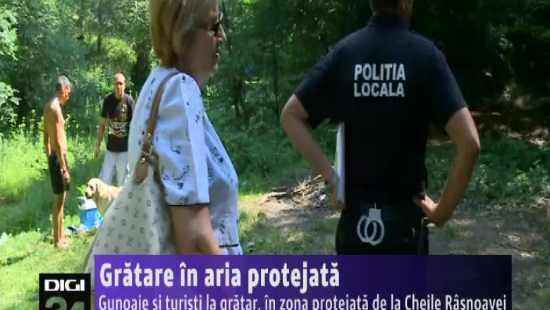 Gratare in aria protejata. Gunoaie si turisti la gratar, in zona protejata de la Cheile Rasnoavei  Imagine