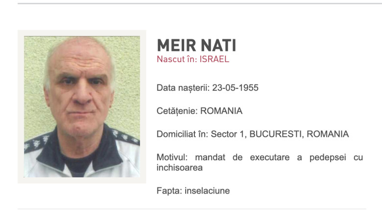 Grecia il va preda Romaniei pe Nati Meir, condamnat la 11 ani pentru coruptie. Omul de afaceri a fost prins in Rhodos Imagine