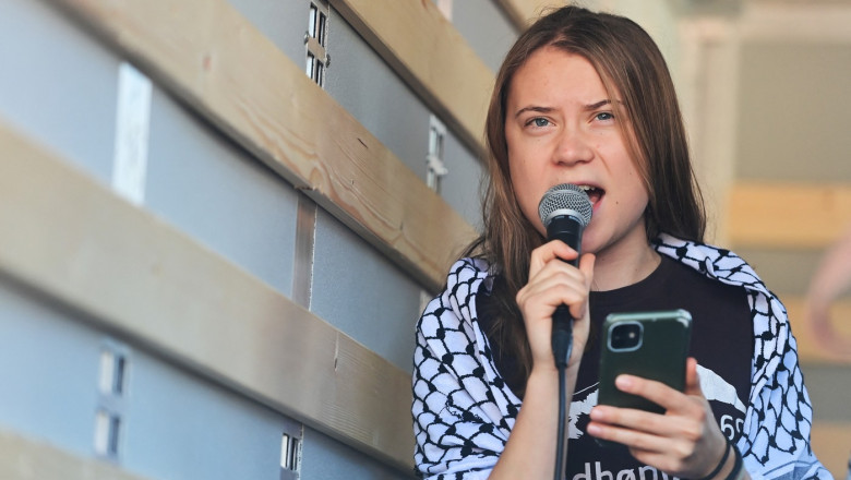 Greta Thunberg, mesaj dur despre Kamala Harris si Donald Trump inainte de alegerile prezidentiale: „Au sange pe maini” Imagine