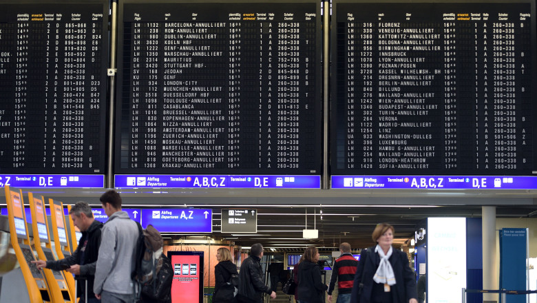 Greva pe aeroportul din Frankfurt, urmeaza proteste la Munchen. O mie de zboruri anulate Imagine