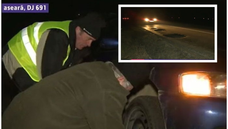 Gropile de pe un drum din apropierea Timisoarei, pericol pentru soferi: ii trimit direct in service Imagine