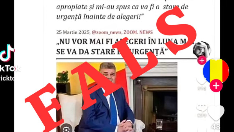 Guvernul demonteaza o informatie de pe retelele de socializare care anunta „stare de urgenta, ca sa ramana Bolojan presedinte” Imagine