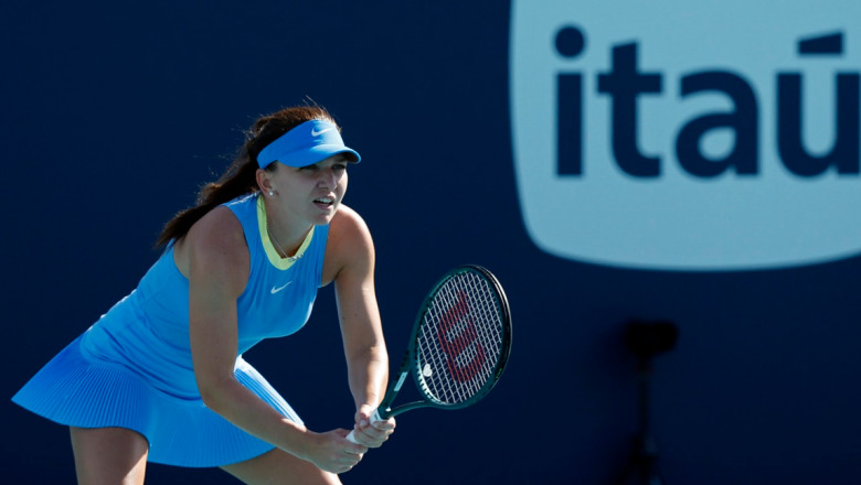 Halep, invinsa de Paula Badosa, in primul tur la Miami Open. A fost prima partida jucata de Simona dupa un an si jumatate Imagine