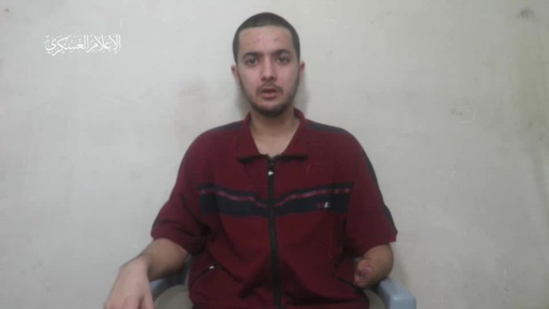 Hamas publica o filmare cu un ostatic israelian care il critica pe Netanyahu: „Sa va fie rusine, m-ati abandonat!” Imagine