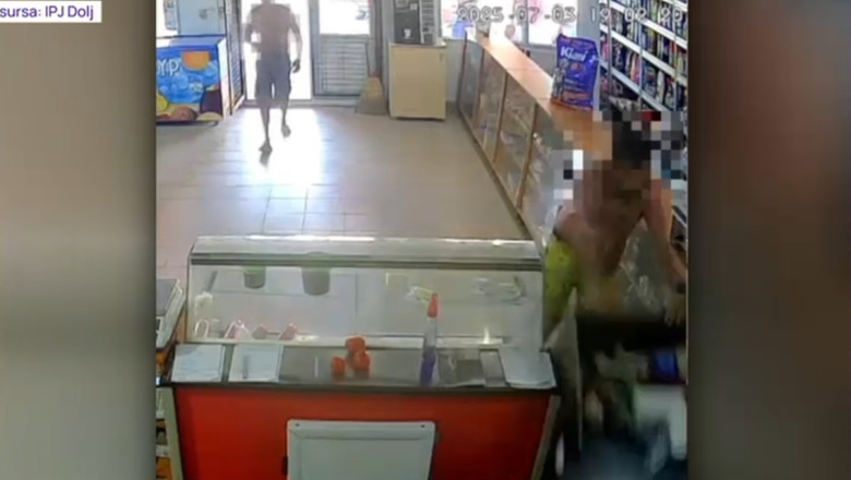 Haos intr-un magazin din Dolj. Un client violent a distrus mobilierul dupa ce vanzatorul a refuzat sa-i dea bautura Imagine